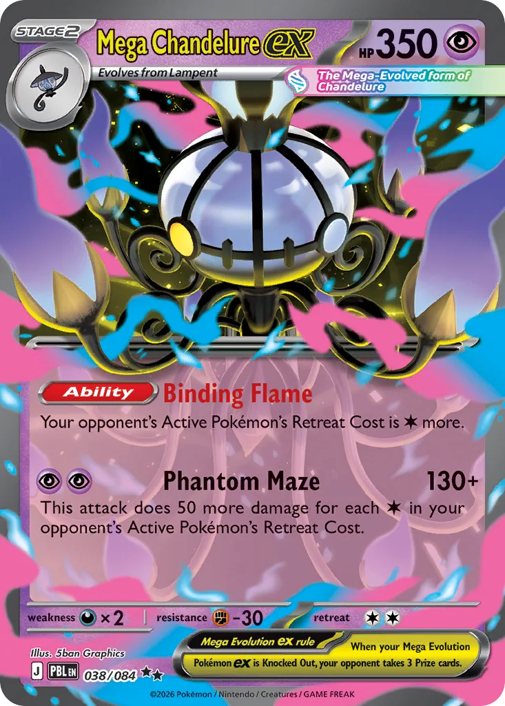 Mega Chandelure ex, Pitch Black #038/084