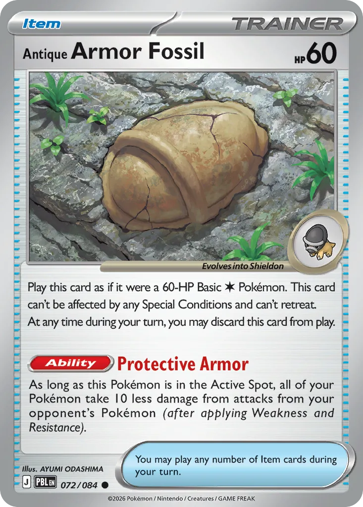 Antique Armor Fossil, Pitch Black #072/084