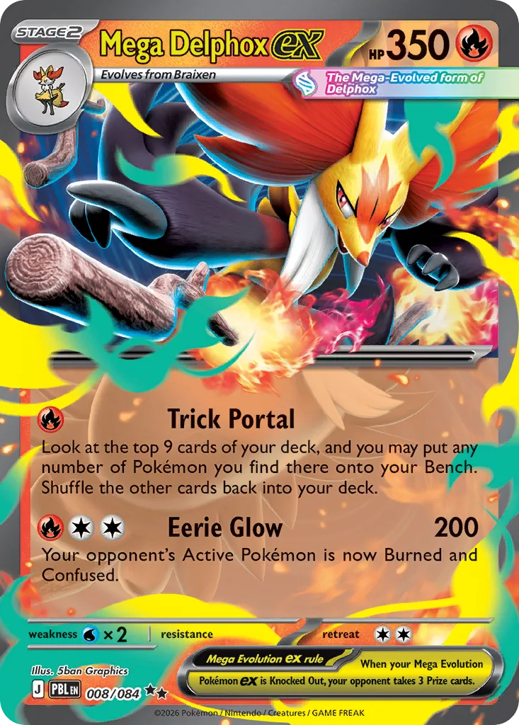 Mega Delphox ex, Pitch Black #008/084