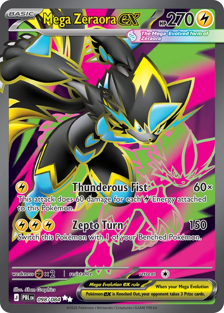 Mega Zeraora ex, Pitch Black #098/084