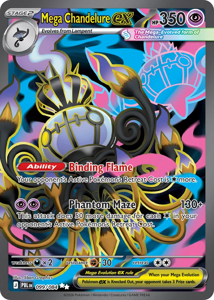 Mega Chandelure ex, Pitch Black #099/084