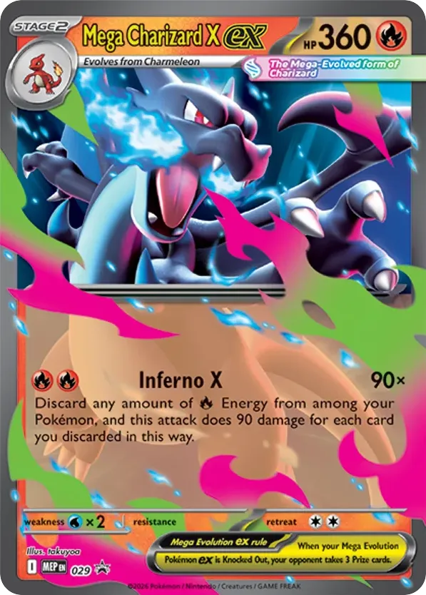 Mega Charizard X ex, Mega Evolution Black Star Promos #029