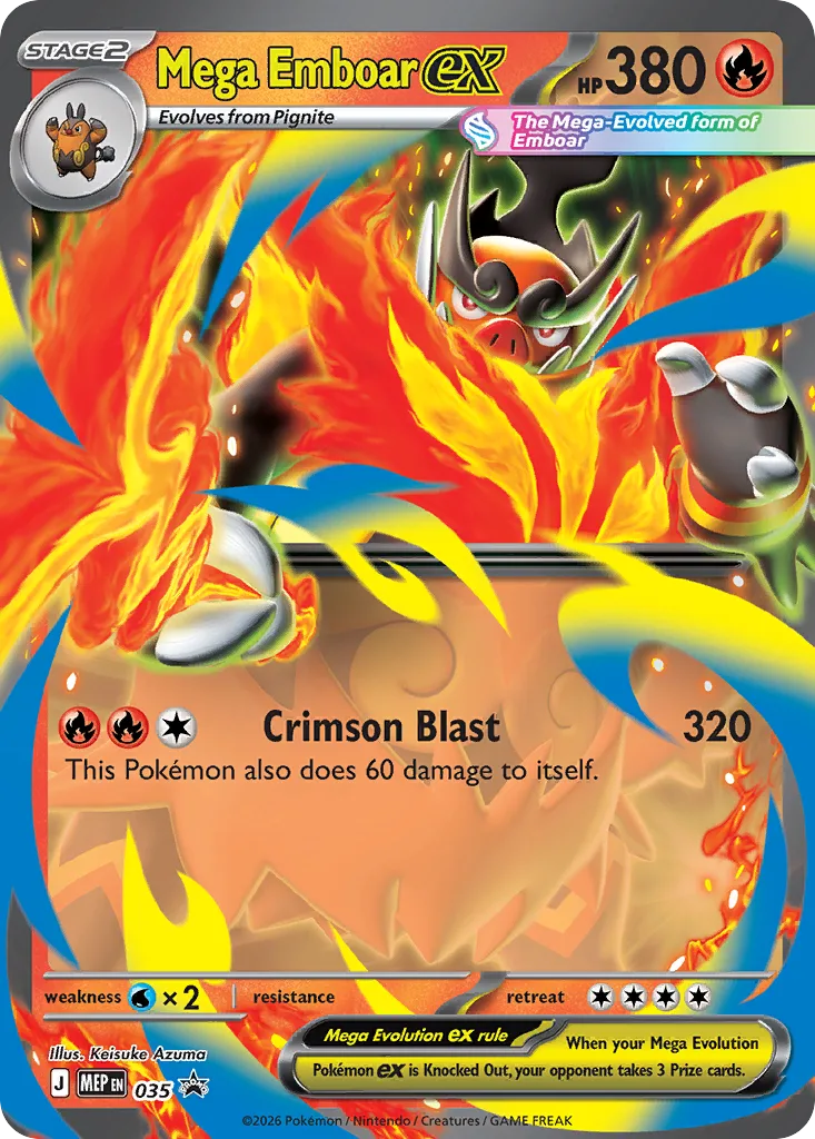 Mega Emboar ex, Mega Evolution Black Star Promos #035