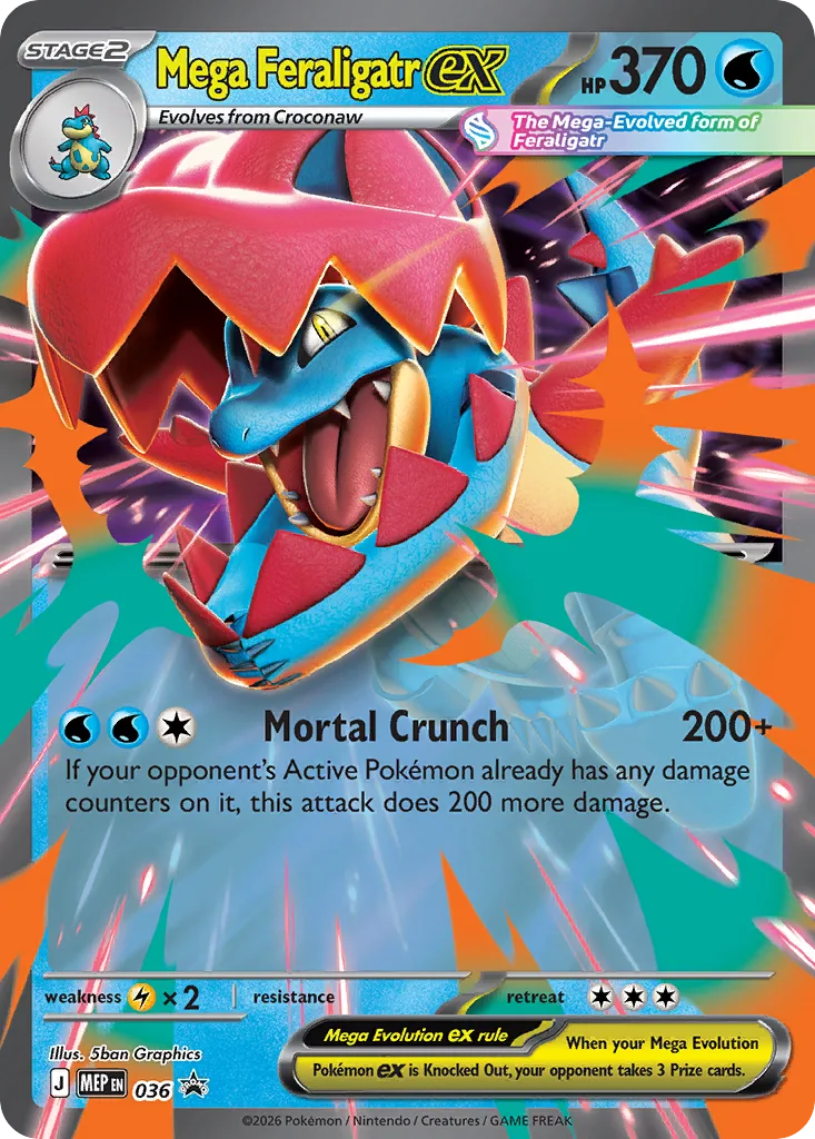 Mega Feraligatr ex, Mega Evolution Black Star Promos #036
