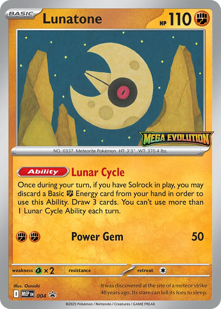 Lunatone, Mega Evolution Black Star Promos #004