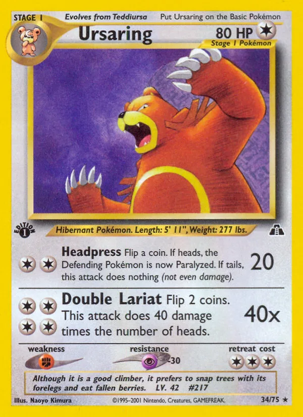 Ursaring, Neo Discovery #34/75