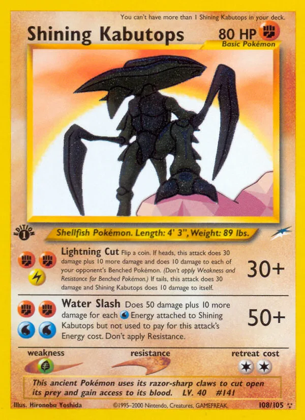 Shining Kabutops, Neo Destiny #108/105