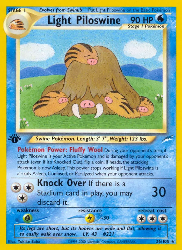 Light Piloswine, Neo Destiny #26/105