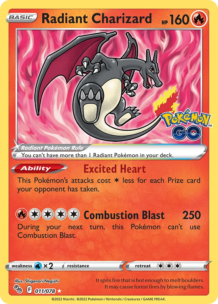 Radiant Charizard, Pokémon GO #011/078