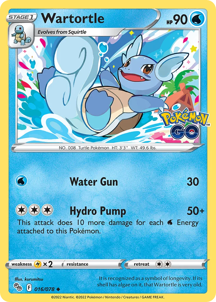 Wartortle, Pokémon GO #016/078