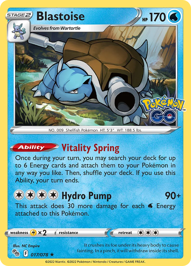 Blastoise, Pokémon GO #017/078
