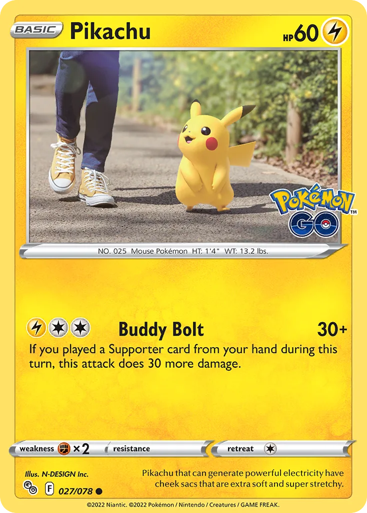 Pikachu, Pokémon GO #027/078
