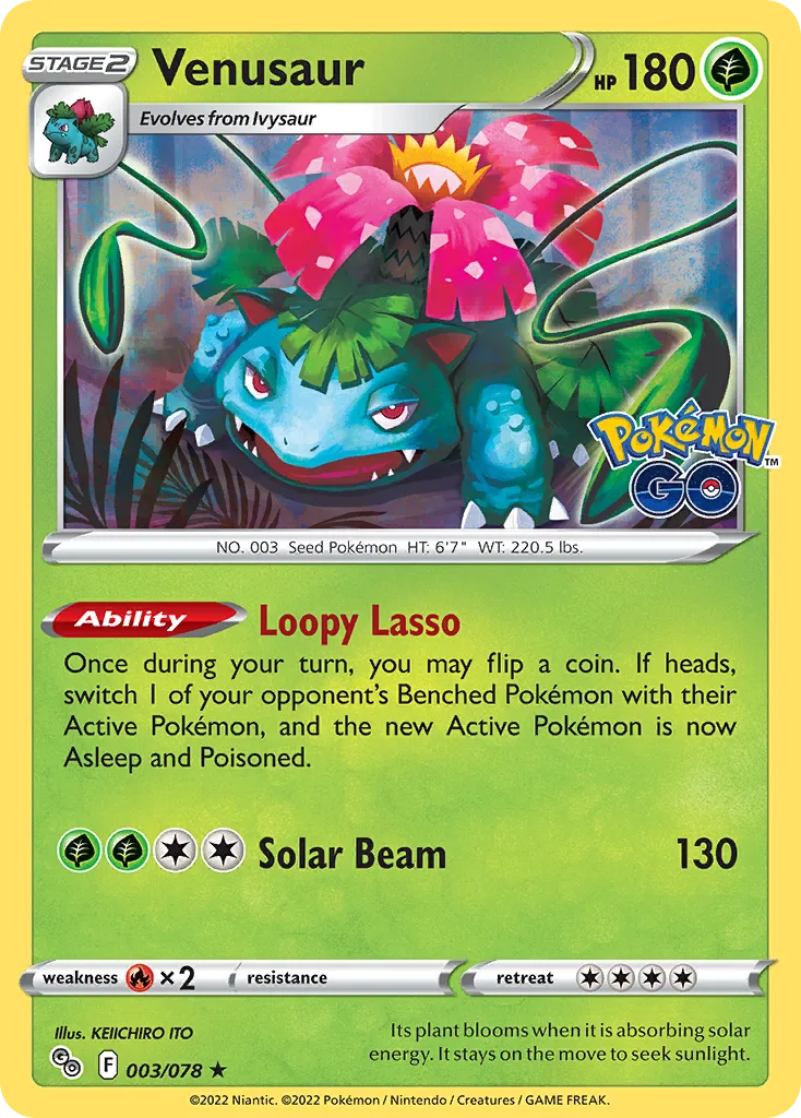 Venusaur, Pokémon GO #003/078