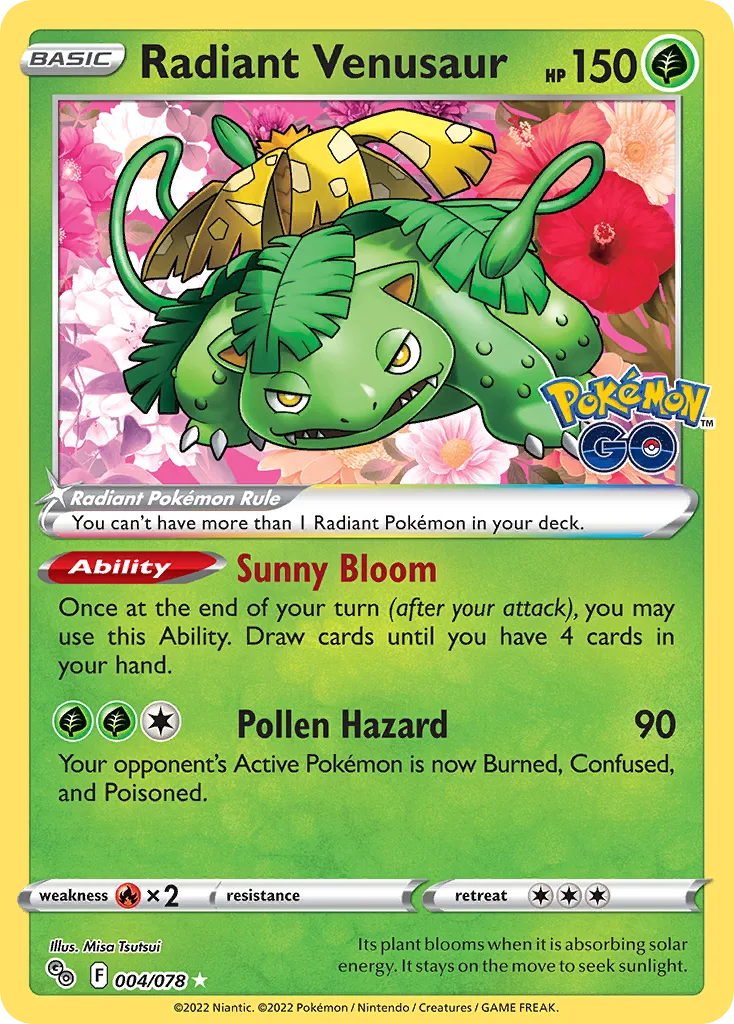 Radiant Venusaur, Pokémon GO #004/078