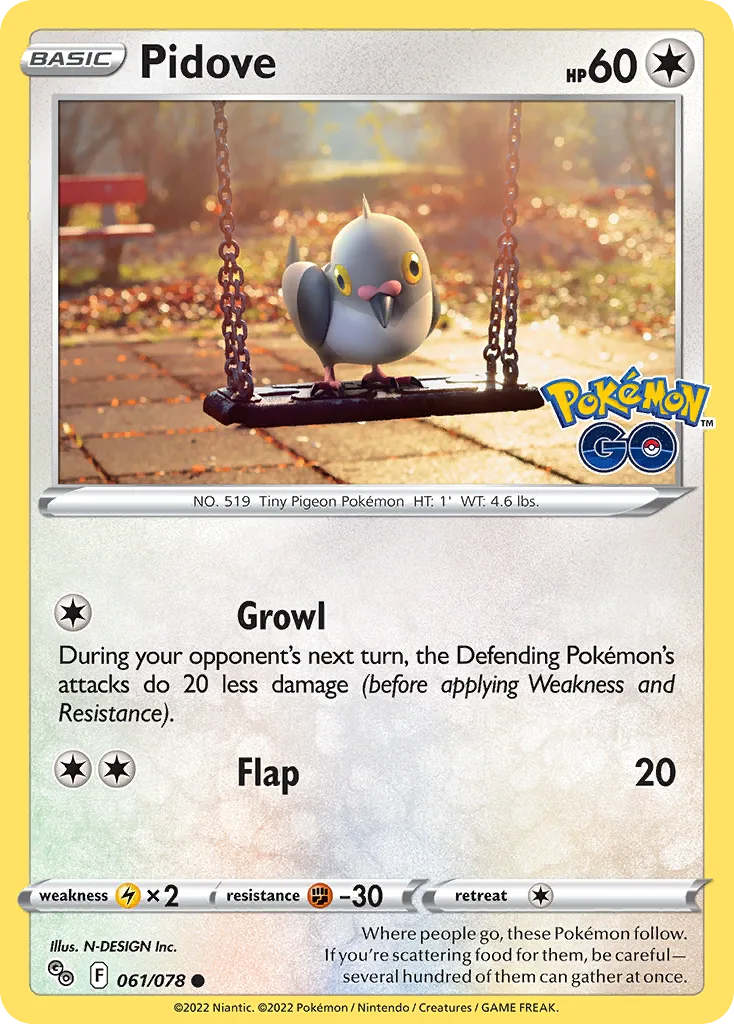 Pidove, Pokémon GO #061/078