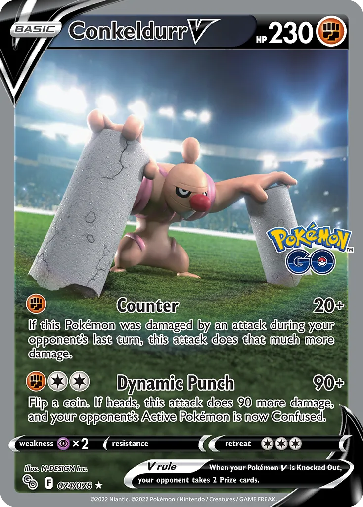 Conkeldurr V, Pokémon GO #074/078