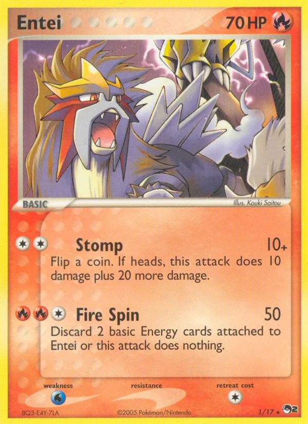 Entei, POP Series 2 #1/17