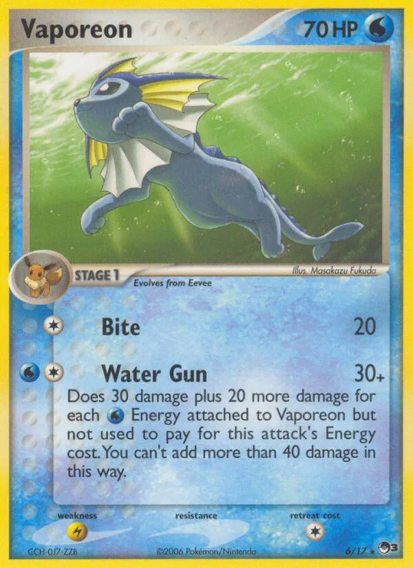 Vaporeon, POP Series 3 #6/17