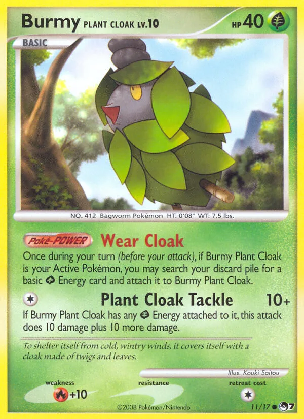 Burmy Plant Cloak, POP Series 7 #11/17