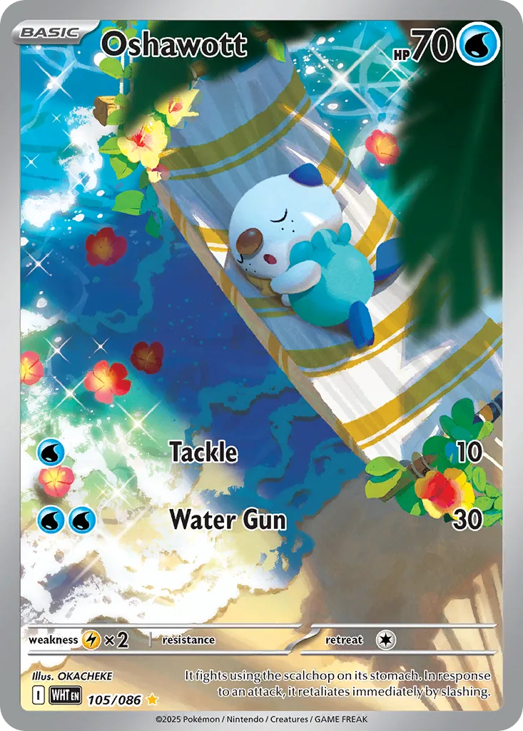 Oshawott, White Flare #105/086