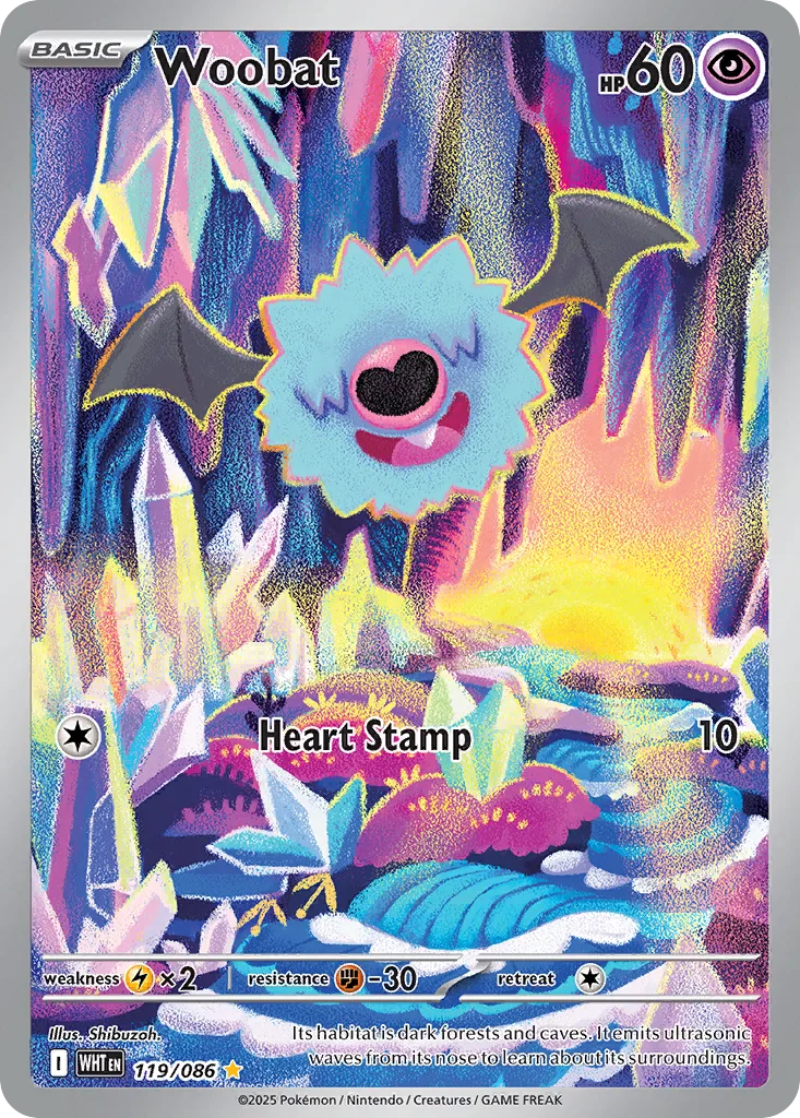 Woobat, White Flare #119/086