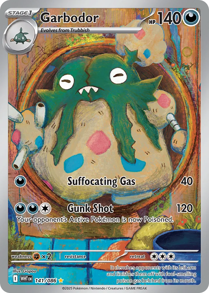 Garbodor, White Flare #141/086
