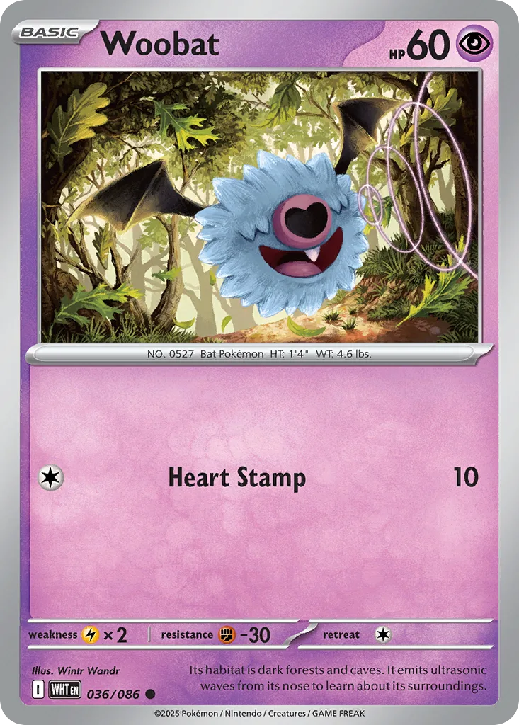 Woobat, White Flare #036/086