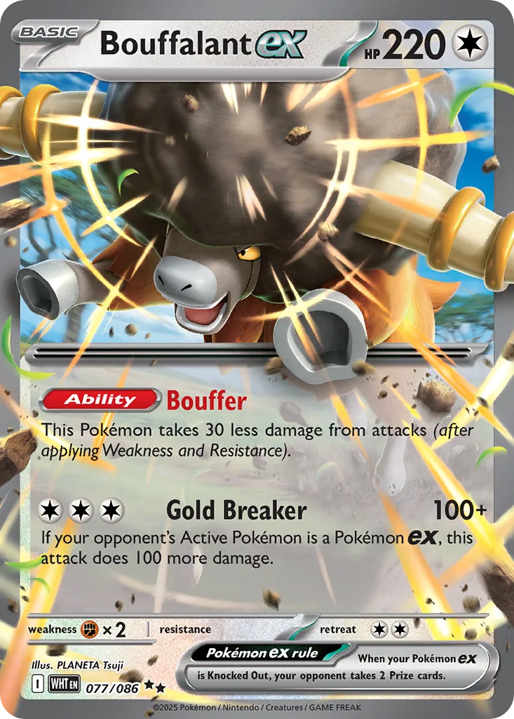 Bouffalant ex, White Flare #077/086