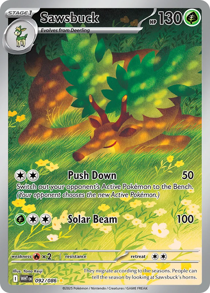 Sawsbuck, White Flare #092/086