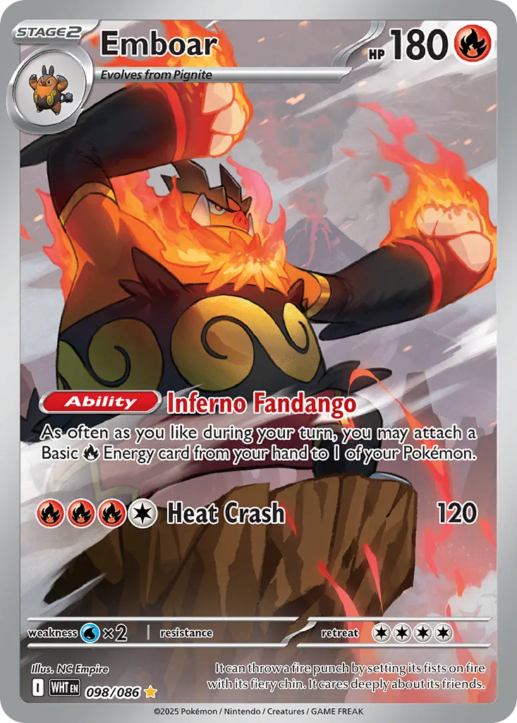 Emboar, White Flare #098/086