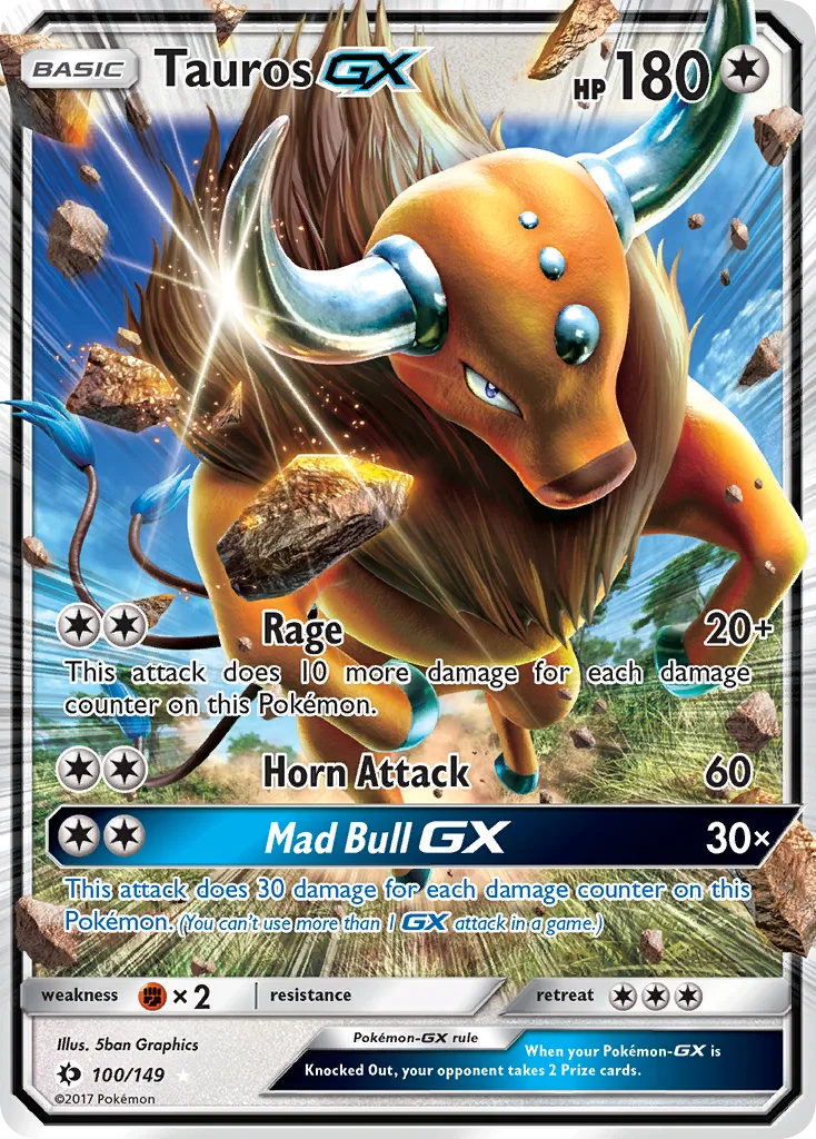 Tauros-GX, Sun & Moon #100/149