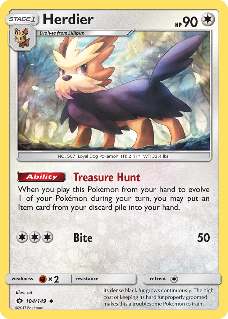 Herdier, Sun & Moon #104/149