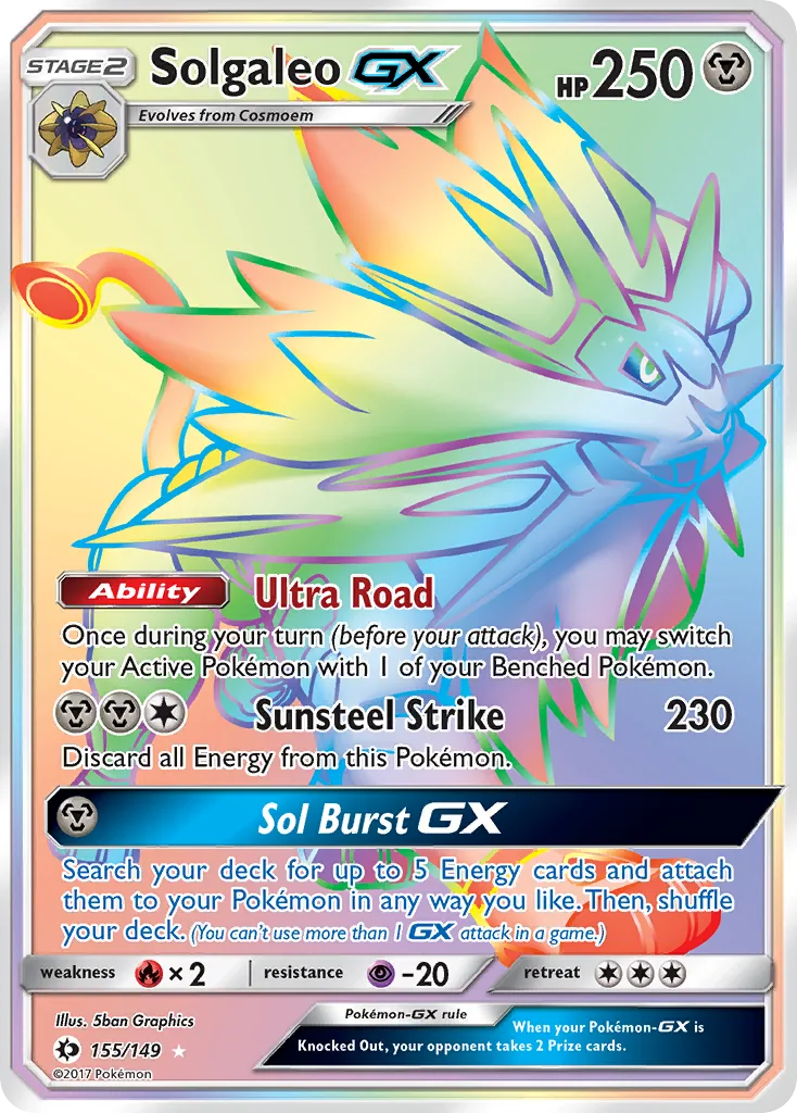 Solgaleo-GX, Sun & Moon #155/149
