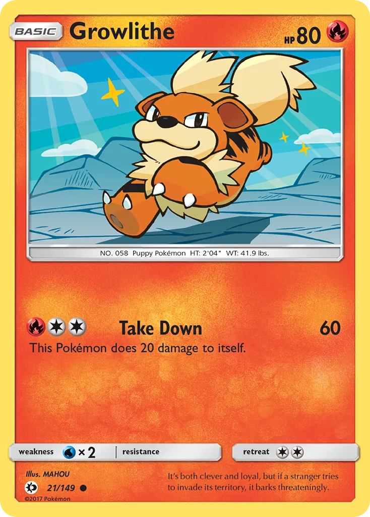 Growlithe, Sun & Moon #21/149