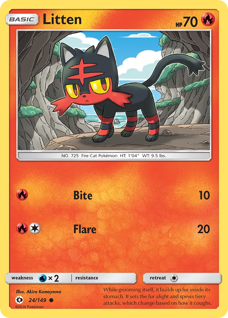 Litten, Sun & Moon #24/149
