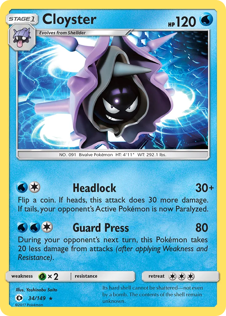 Cloyster, Sun & Moon #34/149
