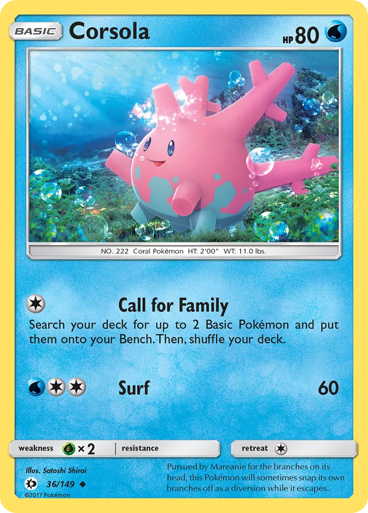 Corsola, Sun & Moon #36/149