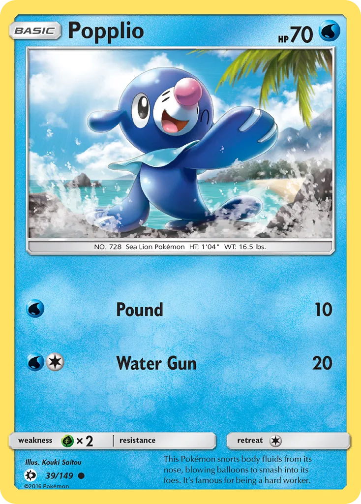 Popplio, Sun & Moon #39/149