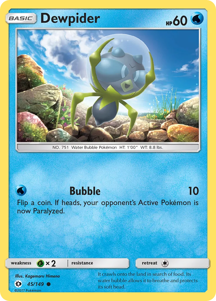 Dewpider, Sun & Moon #45/149