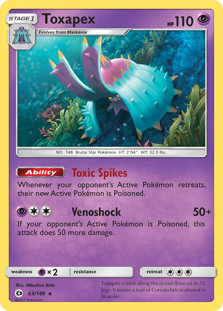 Toxapex, Sun & Moon #63/149