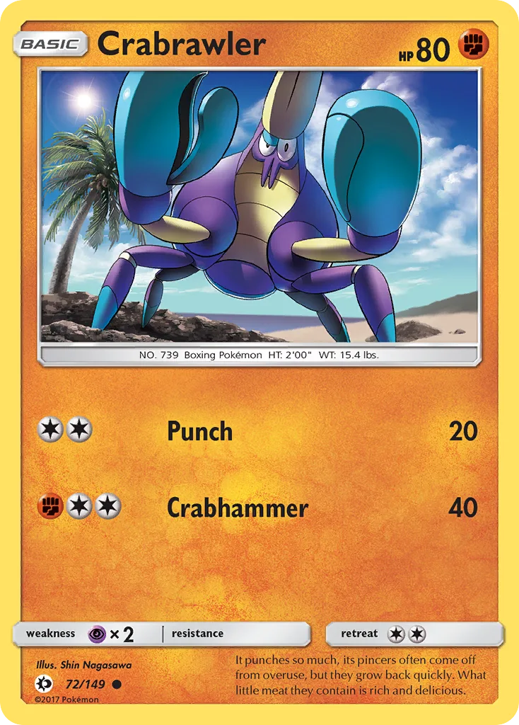 Crabrawler, Sun & Moon #72/149