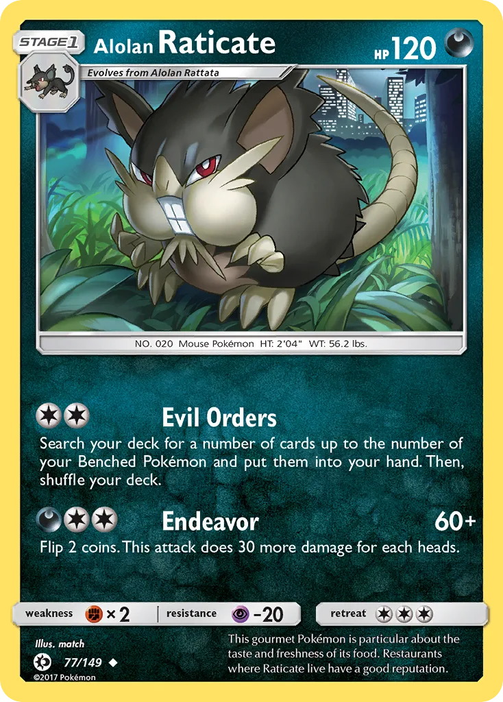 Alolan Raticate, Sun & Moon #77/149