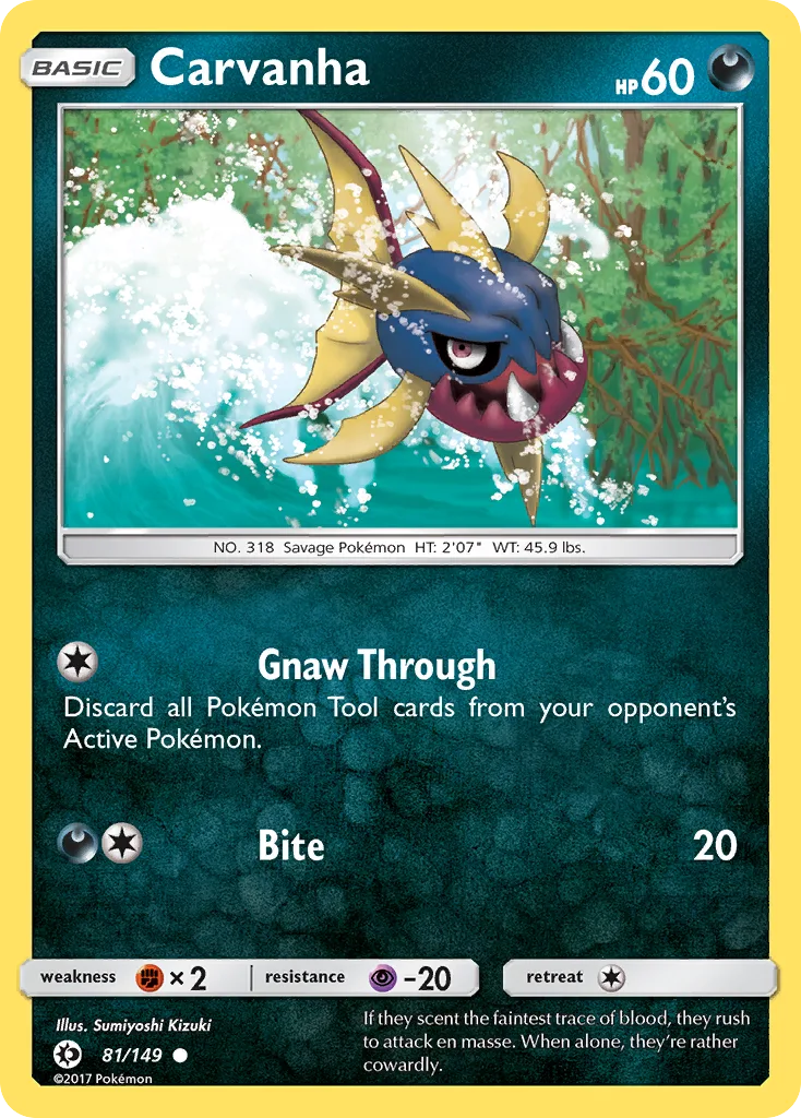 Carvanha, Sun & Moon #81/149