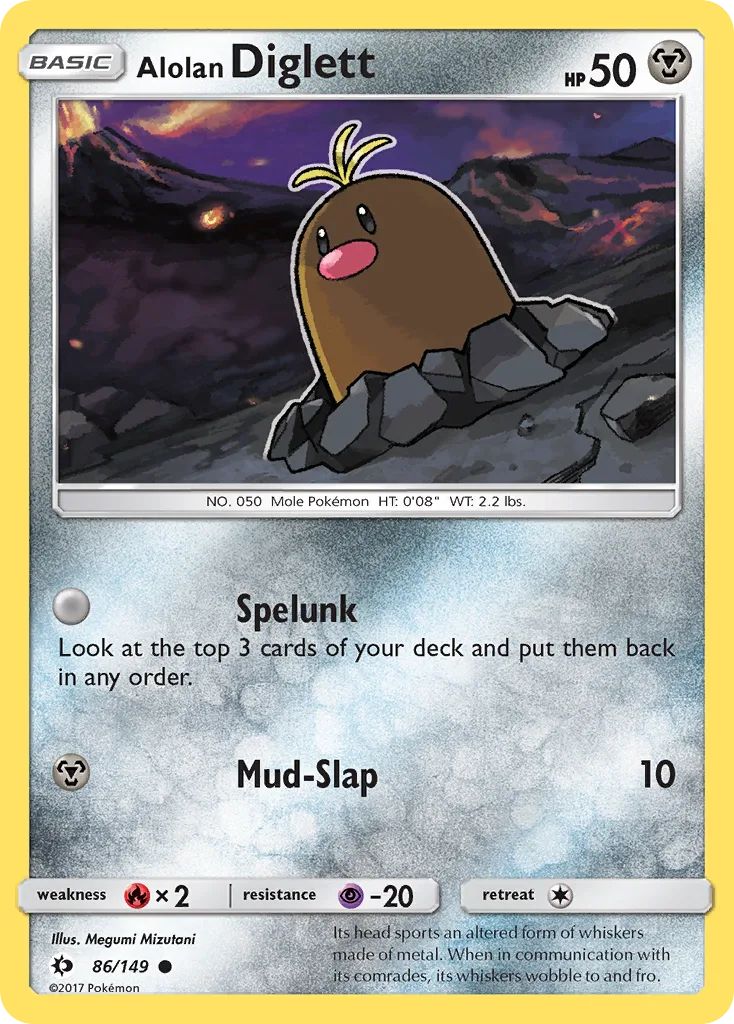 Alolan Diglett, Sun & Moon #86/149