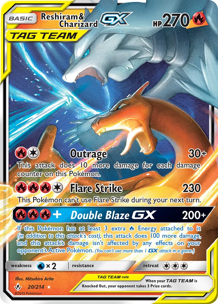 Reshiram & Charizard-GX, Unbroken Bonds #20/214