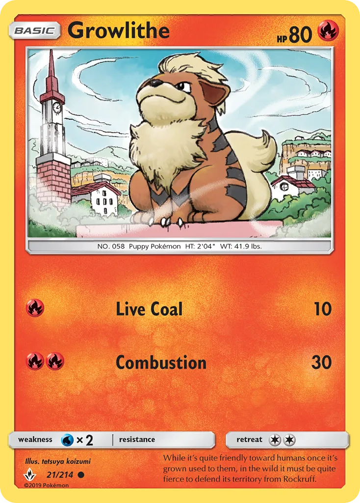Growlithe, Unbroken Bonds #21/214