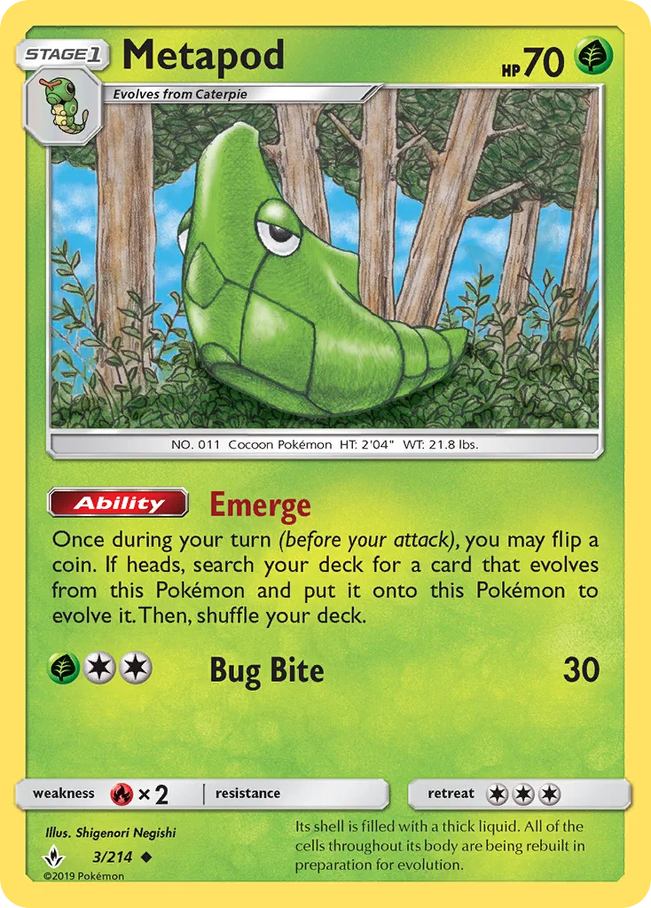 Metapod, Unbroken Bonds #3/214