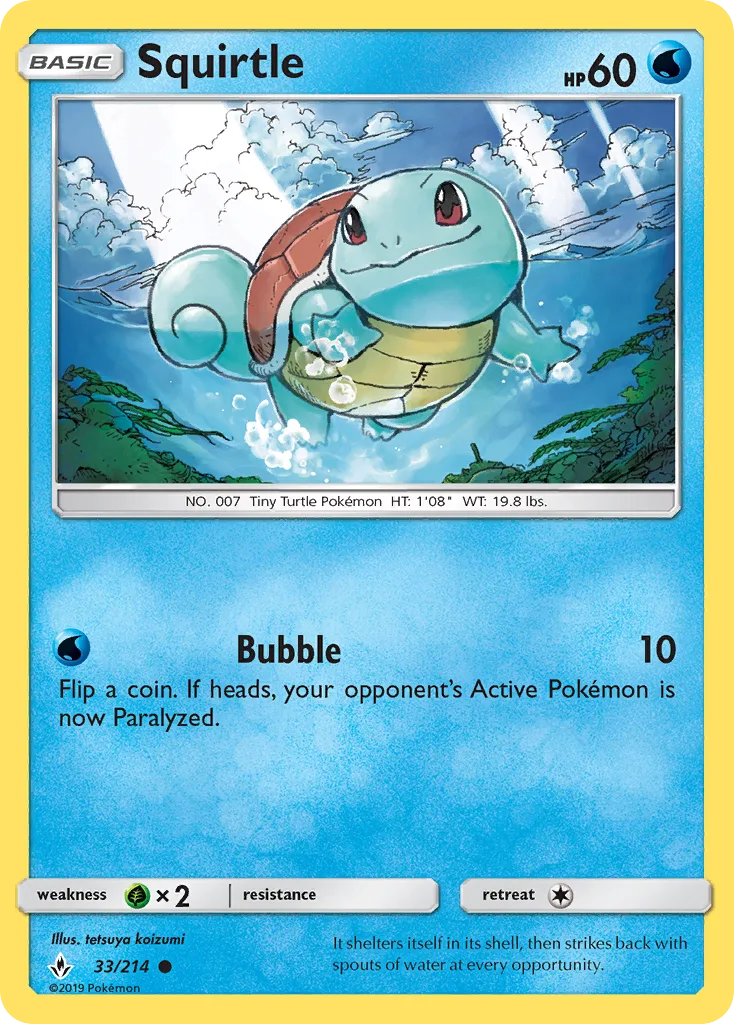 Squirtle, Unbroken Bonds #33/214