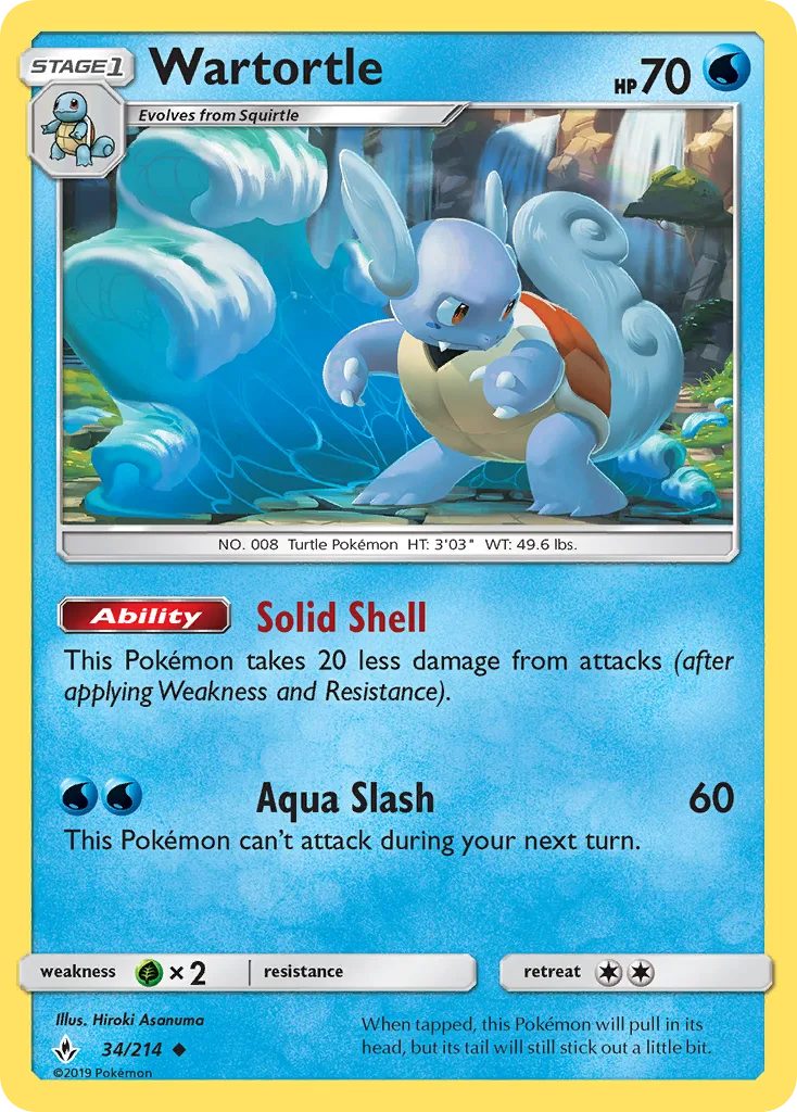 Wartortle, Unbroken Bonds #34/214