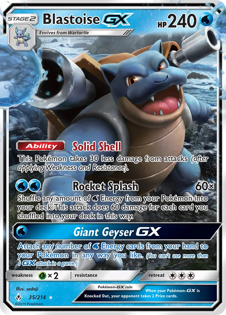Blastoise-GX, Unbroken Bonds #35/214